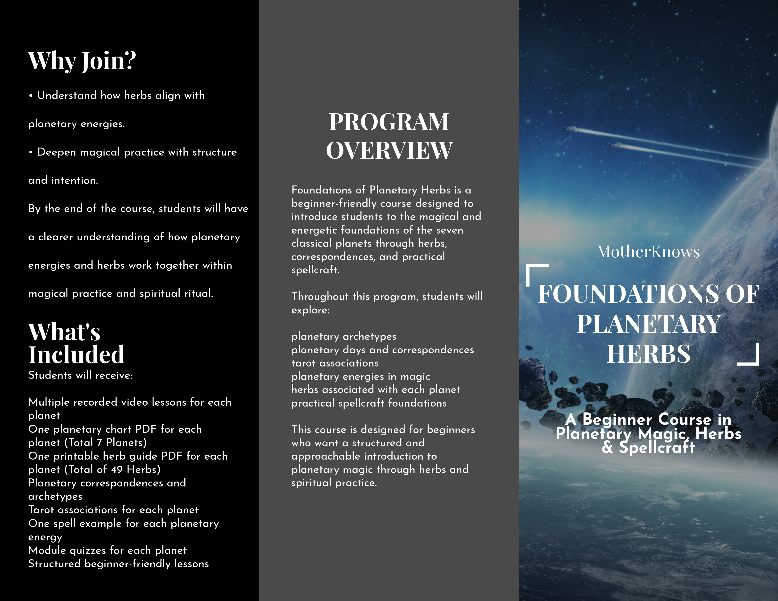Foundations of Planetary Herbs